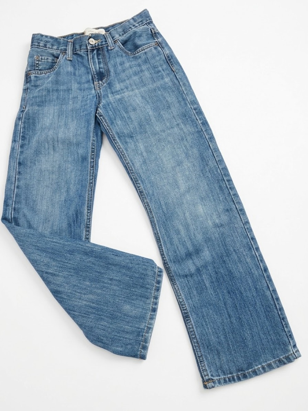Kids Levi’s 550 Relaxed Fit Medium Wash Blue Jeans Size 12 Reg Adjustable Waist